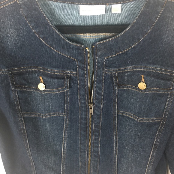 NY Collection Jackets & Blazers - Ny&Co. Jean jacket, drk. blue denim, like new